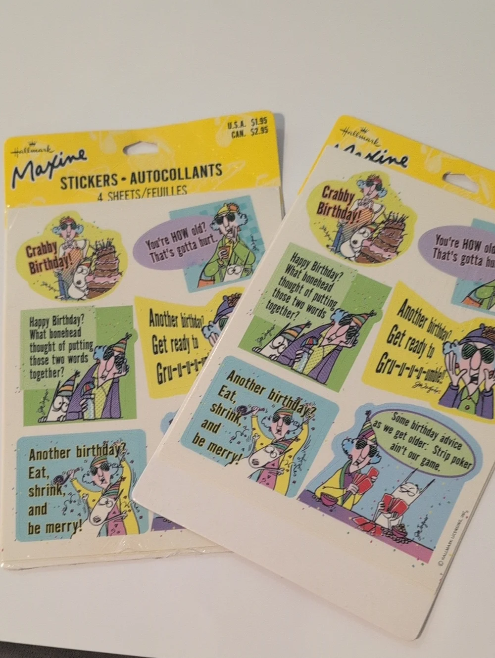 Hallmark Maxine Y2K Vintage Mega Lot Picture Frame Stickers Notepads New